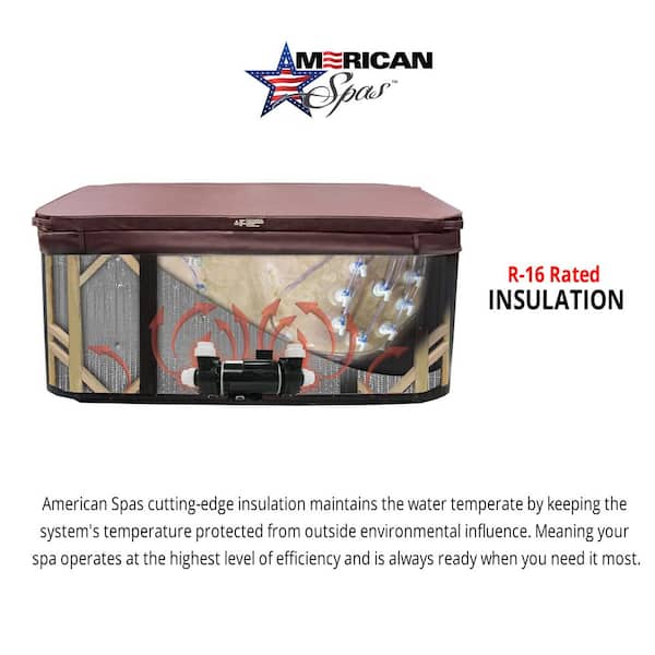 7-Person 40-Jet Premium Acrylic Bench Spa Standard Hot Tub with Ozonator and 5.5kW Heater