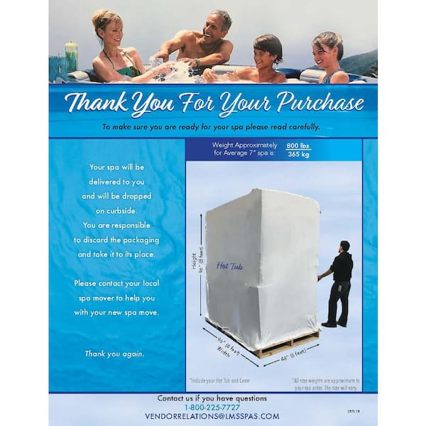 7-Person 40-Jet Premium Acrylic Bench Spa Standard Hot Tub with Ozonator and 5.5kW Heater