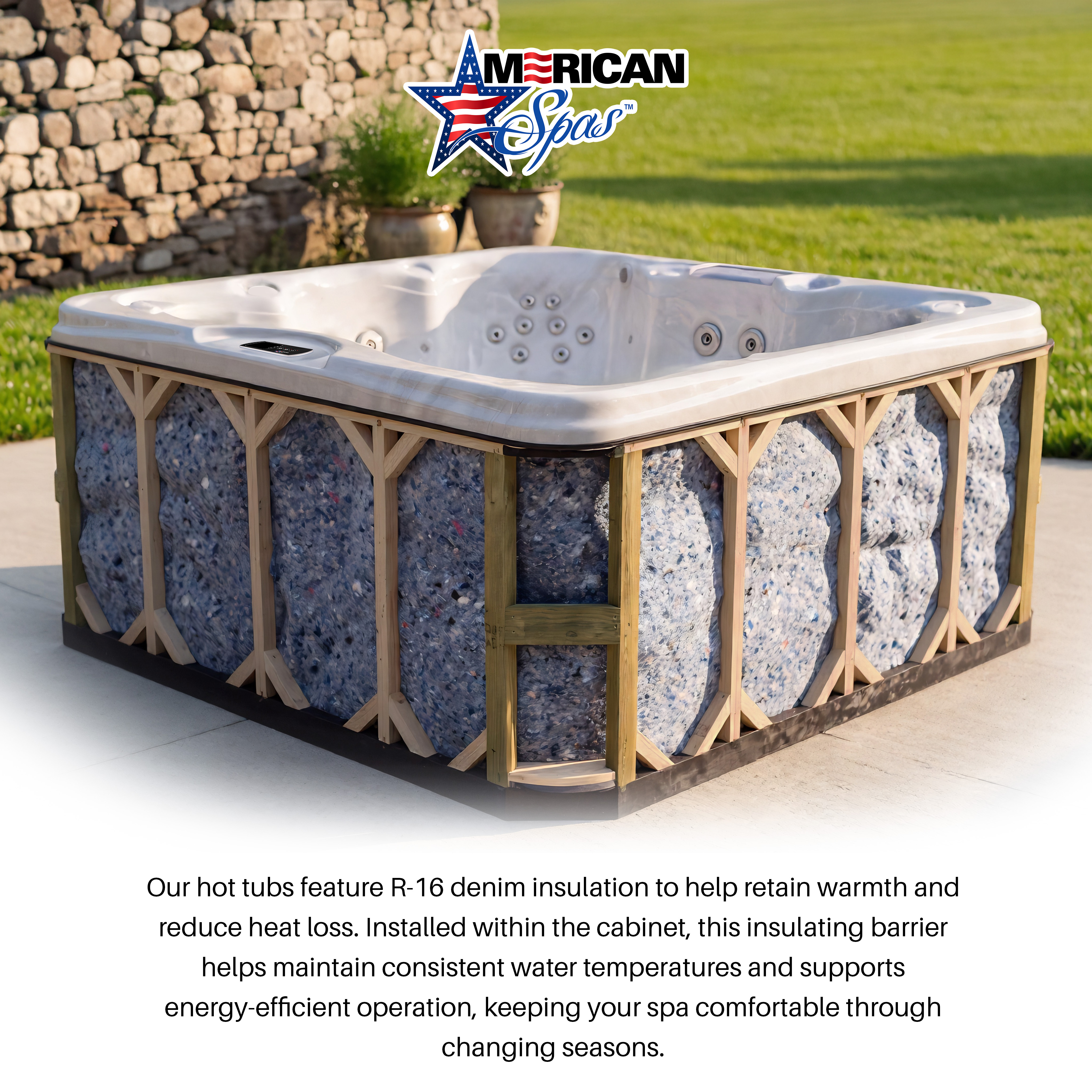 7-Person 40-Jet Premium Acrylic Bench Spa Standard Hot Tub with Ozonator and 5.5kW Heater