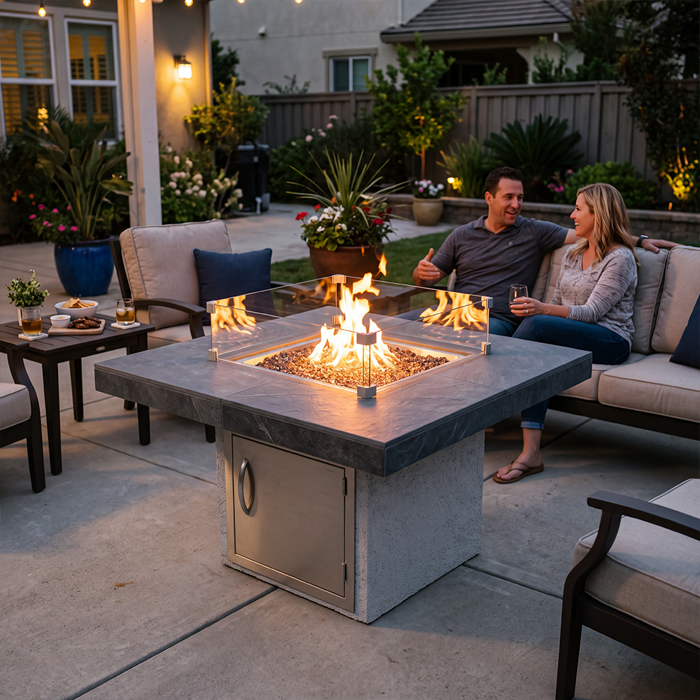 Mesa – Modern Contemporary Outdoor Gas Fire Pit